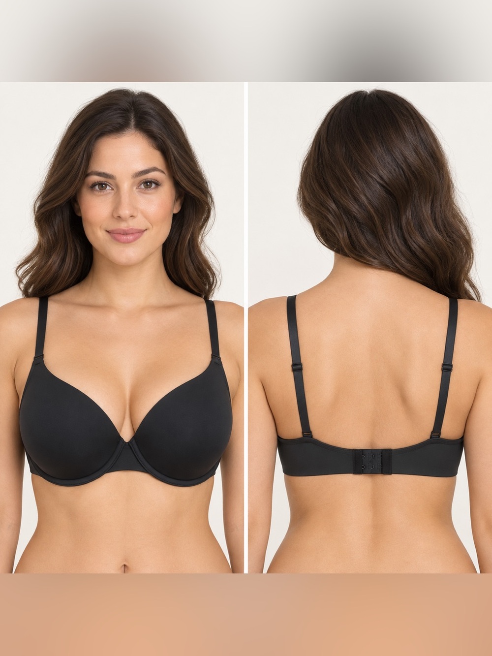 SKIMS Fits Everybody T-Shirt Bra Onyx Black Size 36C